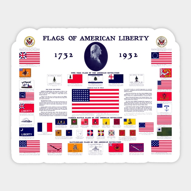 1932 Flags of American Liberty Sticker by historicimage